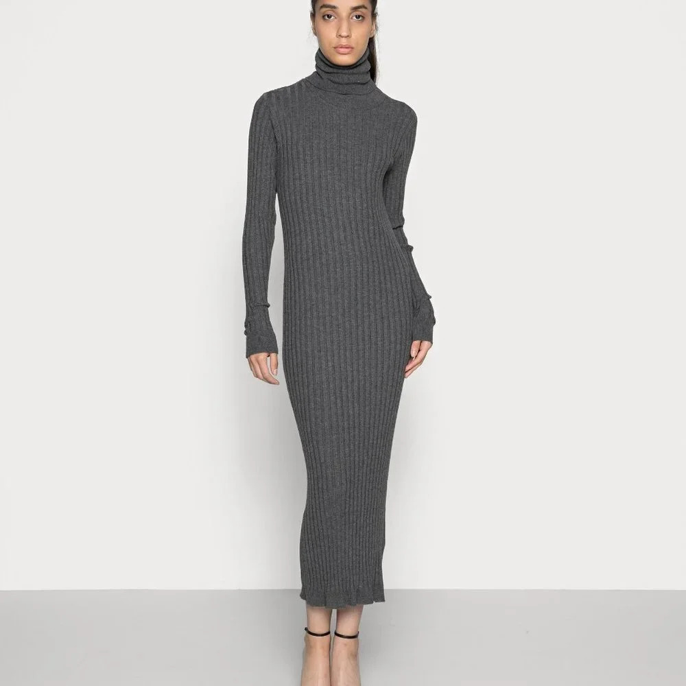 New BIRGITTE HERSKIND Iman Dress - Dark Grey  Size L